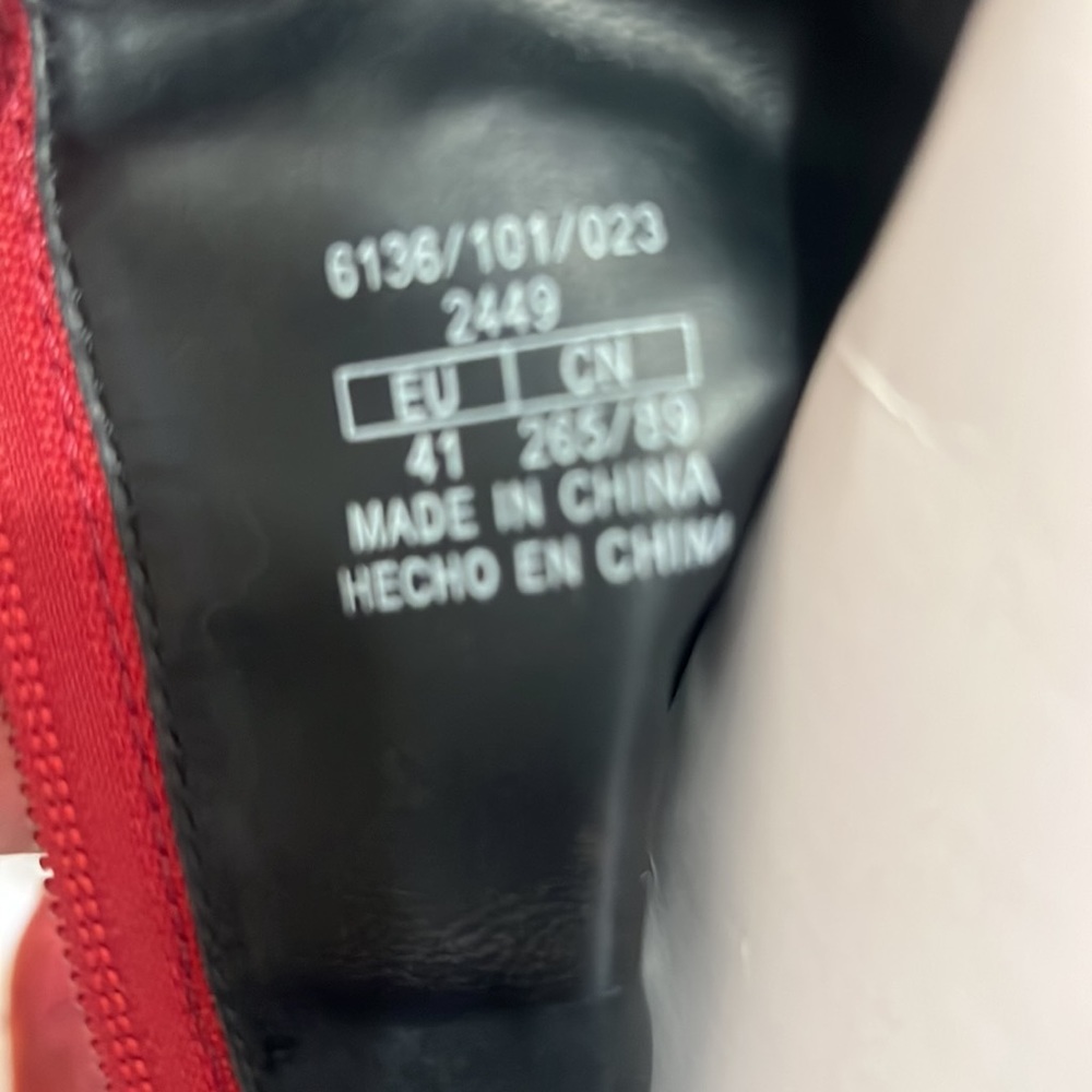 Burgundy Velvet Zara Ankle Boots - Picture 5 of 7